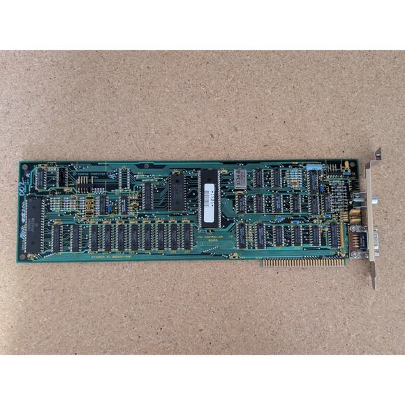 Vtg Compaq VDU Controller Board Video Graphics Card 000033-001 Rev E 1984 ISA - Picture 1 of 8